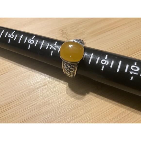 Vintage 925 Sterling Silver Citrine Ring - Picture 1 of 3